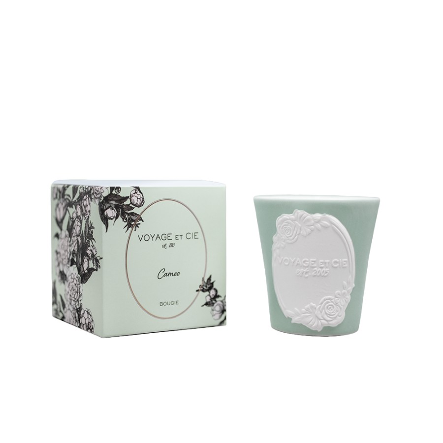 Cameo Voyage et Cie | Green Cameo Candle — Voyage Et Cie